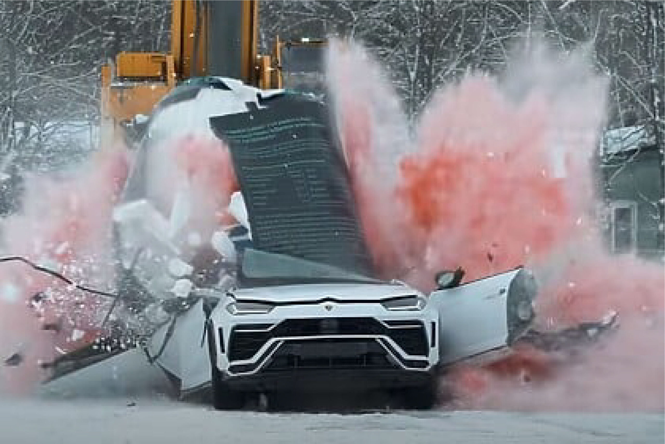 Destroyed a Lamborghini Urus to promote an energy drink